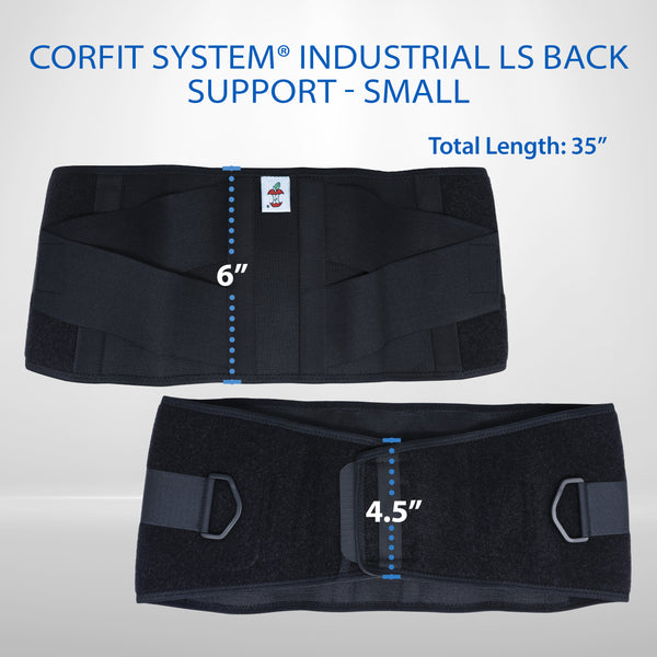CORFIT INDUSTRIAL LS BACK SUPPORT BLACK-SMALL
