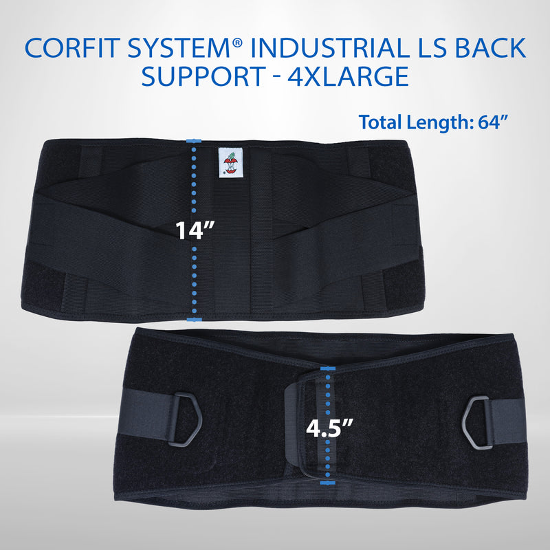CORFIT INDUSTRIAL LS BACK SUPPORT BLACK 4-XLARGE